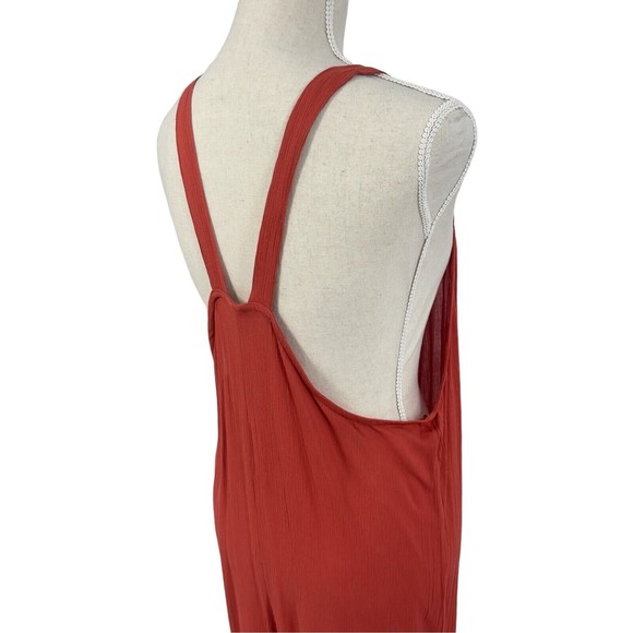 Topshop Womens Tort Ring Sleeveless Overalls Cropped Crepe Wide Leg Jumpsuit M - Picture 7 of 13